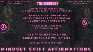 Im Wealthy and Gorgeous Goddess Affirmations  Mindset Shift  Rich Era [upl. by Yenatirb]