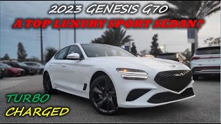 All New 2023 Genesis G70  Full Review [upl. by Letsirhc]