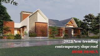 Trending Modern Contemporary Slope House Design 2022  Kerala Style [upl. by Inal324]