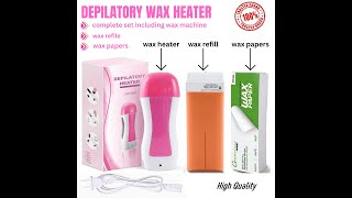 Depilatory Wax Heater with wax refill and strips [upl. by Ettigdirb]