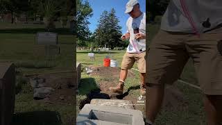 Grave of Luella Scofield 1881 gravestone restoration timelapse graveyard cemetery gravesite [upl. by Amabelle]