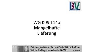 Mangelhafte Lieferung Schlechtleistung VBRW LBV Tradt WG K09 T14a [upl. by Desiree356]