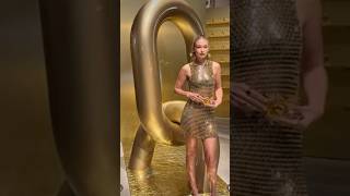 Gigi Hadid at the launch party for Rabannes Million Gold popup in Paris gigihadid rabanne paris [upl. by Enialem]