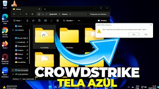 Como Corrigir o Erro de Tela Azul do CrowdStrike no Windows 11 e Windows Server  APENAS UM COMANDO [upl. by Enelrihs638]