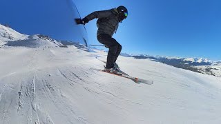 New Year skiing Les arcs borderX race track 2024 [upl. by Ellenhoj306]