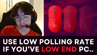 SEN TenZ Explains Why Low POLLING RATE Is BENEFICIAL For Your LOW END PC [upl. by Nolubez]