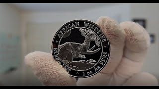 2023 Somalia African Wildlife 1oz Silver Elephant Coin [upl. by Aneekan]