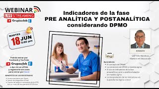 Indicadores de la fase preanalítica y postanalítica considerando DPMO [upl. by Silvester]