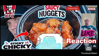 Reaction to KFC® Sticky Chicky Saucy Nuggets Review 🐔  NEW SAUCY NUGGETS 🤩  theendorsement [upl. by Powel]