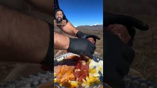 Rice with Steak and Chicken in the Mountains food cooking recipe [upl. by Nirrok86]