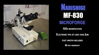 Narishige MF830 microforge 4705CC SCOPE [upl. by Ahsened]