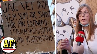 Protesterar mot tandvården för unga quotLäskiga siffror för nån med CSNquot [upl. by Araf301]