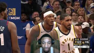 Pacers vs 76ers InSeason Tournament Highlights Reaction [upl. by Borchert]