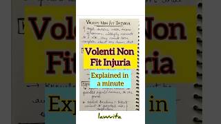 Volenti Non Fit Injuria Meaning explained with notes Lawvita [upl. by Rollet890]