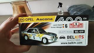 Opel Ascona 400 124 scale modelkit from Belkits [upl. by Nicks]