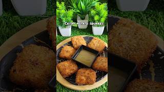 Crispy potato squares recipe snack shorts youtubeshorts [upl. by Carli772]