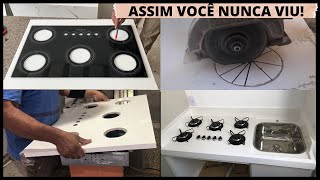 COMO EMBUTIR COOKTOP NA BANCADA  PASSO A PASSO [upl. by Henrion]