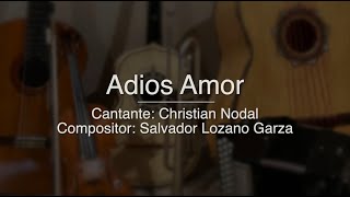 Adios Amor  Puro Mariachi Karaoke  Christian Nodal  TONO BAJO [upl. by Esiocnarf]