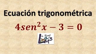 Ecuación trigonométrica  Ejercicio 8  La Prof Lina M3 [upl. by Ysiad]