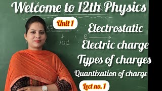 12 Physics Unit 1st  Electrostatic  Electric charge  Quantization of charge class12 Rimplemam [upl. by Netsua446]