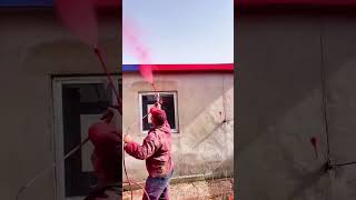 Aging colored steel roof tile spraypainting process [upl. by Powers]