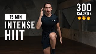 15 Minute Intense HIIT Workout For Fat Burn amp Cardio No Equipment No Repeat Home Workout [upl. by Alyakam]