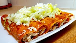 Easy Red Enchiladas  Enchilada Sauce Recipe  Enchiladas Rojas Facil [upl. by Kliber]