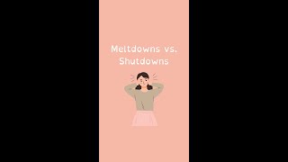 The Difference Between Autistic Meltdowns amp Shutdowns momonthespectrum actuallyautistic [upl. by Armillas]