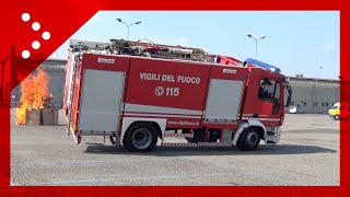 Melegnano si ribalta autobotte dei vigili del fuoco il video dellincidente [upl. by Yedarb]