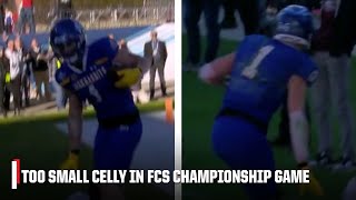 Jadon Janke hit the TOO SMALL CELLY in the FCS Championship game 😮  ESPN College Football [upl. by Melak]