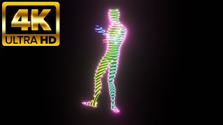 1 Hour 4k Neon Dancer  Background Party Video 2 [upl. by Horan768]