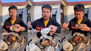 ASMR EATING SEAFOOD OYSTER [upl. by Anirhtak]