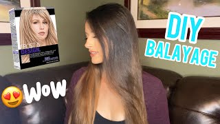 DIY balayage on brown hair at home  L’Oréal frost and design kit review [upl. by Cam539]