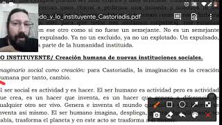 Cornelius Castoriadis Lo instituido y lo instituyente [upl. by Potash]