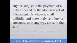 Chestertown Resolves  1774  Hear the Text [upl. by Brooks]