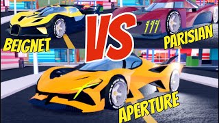 Beignet VS Parisian VS Aperture The Ultimate Showdown  Roblox Jailbreak [upl. by Yug]