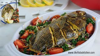 Fish Recipes Baked Tilapia  Afropotluck [upl. by Odlo428]