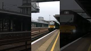 68 017 and 68 033 thrashing through Ashford International with a nuclear flask 71024 [upl. by Nomsed360]