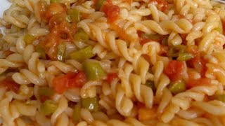 SEBZELİ SOSLU MAKARNA TARİFİ pasta with vegetables [upl. by Irafat]