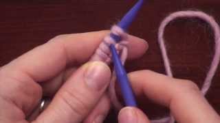 The Knit Stitch English Method [upl. by Ahtaela144]