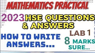 MATHS PRACTICAL EXAMINATION SPECIAL2023 PUBLIC EXAM QUESTIONS AND ANSWERSLAB 1VALUE OF FUNCTIONS [upl. by Rolo]