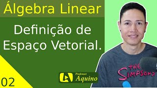 Definição de Espaço Vetorial  02 Álgebra Linear [upl. by Esnohpla]