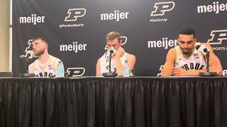 Braden Smith Fletcher Loyer and Trey KaufmanRenn talk after Purdue’s season opening win [upl. by Ardnuahc]