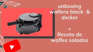 como hacer waffles en waflera black and decker unboxing ✅ 2023 🧇 🥞 [upl. by Orthman721]