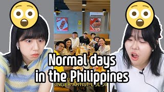 Korean React to Normal days in the Philippines  All Filipinos are good at singing 😲 [upl. by Chin618]