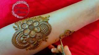 Unique floral mehndi design  Latest gorgeous henna design  Shaded arabic mehndi design [upl. by Cassaundra]