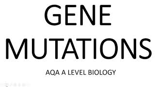 GENE MUTATIONS A2  AQA A LEVEL BIOLOGY  EXAM QUESTIONS RUN THROUGH [upl. by Adamski]