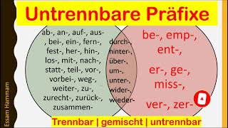 Untrennbare PräfixeVorsilben  Verben mit untrennbaren PräfixenVorsilben  WITH SUBTITLES مترجم [upl. by Rehm]