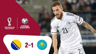 Bosnia and Herzegovina vs Kazakhstan 21 Highlights  World Cup Qualification 2022 [upl. by Ahtela]