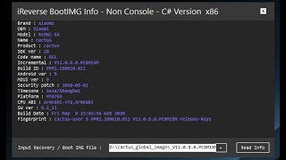 Share iReverse BootIMG Info Non Console C Version x86 [upl. by Euf]
